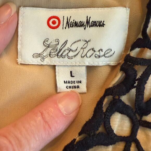 Lela Rose x Neiman Marcus for Target Tank Top L | Silk Floral Crochet Overlay - Picture 6 of 9